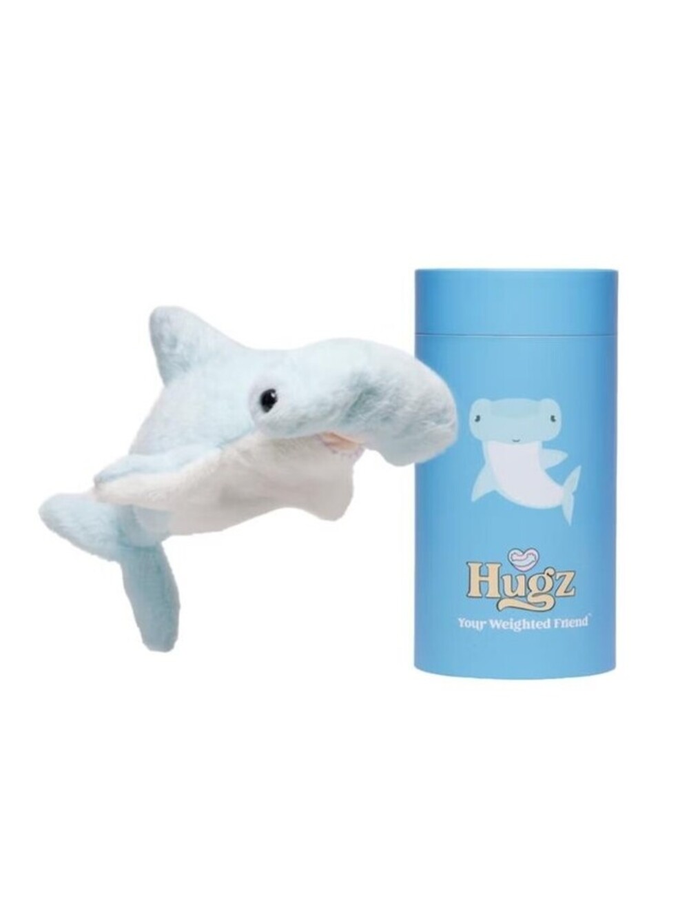 Hugz Weighted Plush Shark 3.8 lb Stuffed Animal Sensory Calming Blue Friend